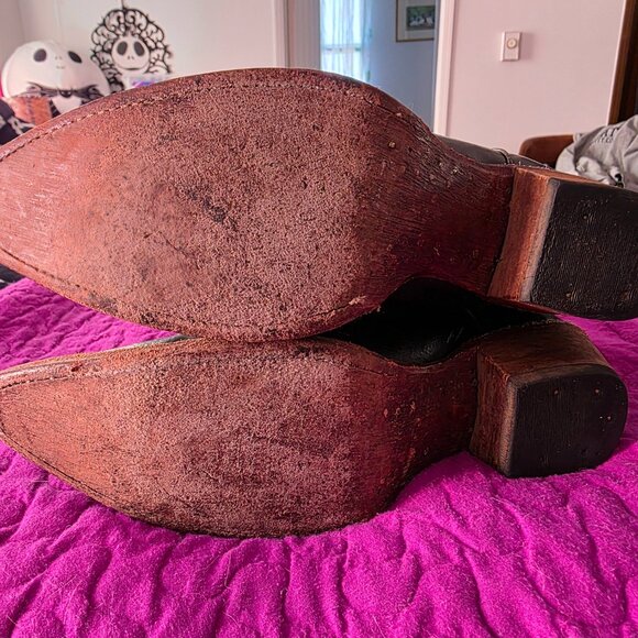 Rogers Embroidered Black Leather Cowboy Boots - Picture 7 of 7